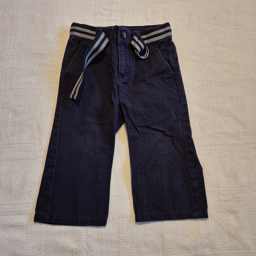 Janie and Jack boys size 12 - 18 months navy blue pants, 2014 line VGUC